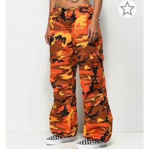 Orange camo pants NWT